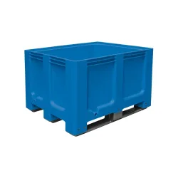 Grossbehälter aus Polyethylen, 610 Liter, mit Kufen, blau