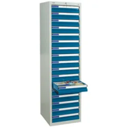 stumpf® Schubladenschrank Premium, Schubladen 17x100 mm, HxBxT 1.800 x 500 x 500 mm, lichtgrau
