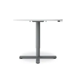 Geramöbel Säulentisch mit Fusskreuz, höhenverstellbar, ØxH 900 x 680-1.120 mm, weiss