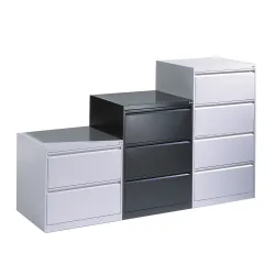Hängeregistraturschrank ACURADO, 2-bahnig, 3 Schübe, lichtgrau C+P