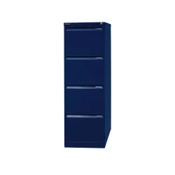 BISLEY Hängeregistraturschank, 1-bahnig, 4 Schubladen, blau