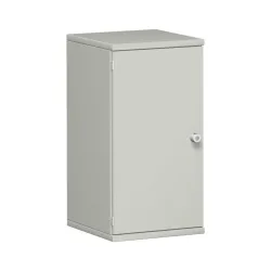 Geramöbel Büroschrank Profi, 2 OH, Breite 400 mm, Tür links, lichtgrau