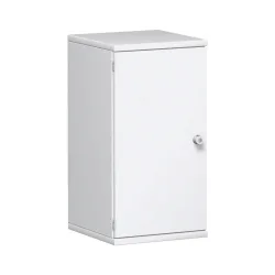 Geramöbel Büroschrank Profi, 2 OH, Breite 400 mm, Tür links, weiss