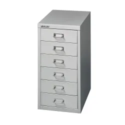 BISLEY Schubladenschrank Multidrawer, 6 Schubladen, silber