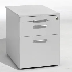 Rollcontainer PALENQUE, 3 Schübe, B 430 x T 600 x H 566 mm, lichtgrau