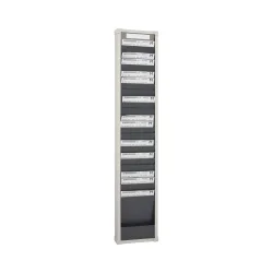 Karten-Sortiertafeln Eichner 9219 Serie, 1 ? bis 3-reihig lieferbar, 1-spaltig, H 1350 x B 260 mm
