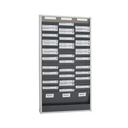 EICHNER Karten-Sortiertafel, 3 Reihen je 25 Fächer, HxB 1.350 x 720 mm
