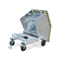 Bauer® Kastenwagen kippbar, mit Fahrwerk + Gabeltaschen, verzinkt, TK 300 kg, Volumen 1 m³