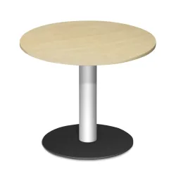 Konferenztisch rund mit Tellerfuss, ØxH 900 x 720 mm, Ahorn
