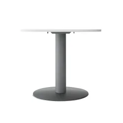 Geramöbel Säulentisch mit Tellerfuss, ØxH 900 x 720 mm, weiss