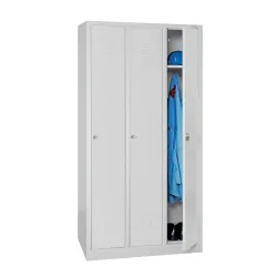 HEMMDAL Kleiderspind mit Sockel + Drehriegelverschluss, 3 Abteile, HxBxT 1.800 x 900 x 500 mm
