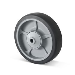 CASCOO Einbaurad P2G2, mit Rad-ø 160 mm x B 40 mm, Polypropylen-Felge, Elastomer-Lauffläche, grau, Kugellager, bis 200 kg