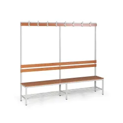HEMMDAL Umkleidesitzbank, 1-seitig, Länge 2.000 mm, 8 Haken