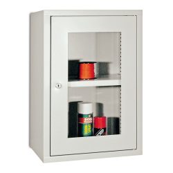 PAVOY Hängeschrank mit Sichtfenster, HxBxT 600 x 800 x 300 mm, reinweiss, lichtgrau