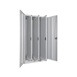PAVOY Vertikalauszugschrank mit Lochwänden, 4 Auszüge, HxBxT 1.950 x 1.000 x 600 mm, anthrazitgrau, lichtgrau