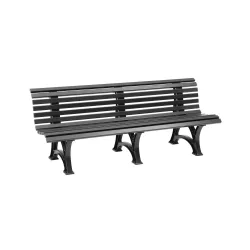 BLOME Sitzbank Genf, Länge 2.000 mm, 3-füssig, graphitgrau