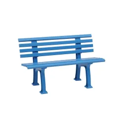 BLOME Sitzbank Bern, Länge 1.200 mm, 2-füssig, himmelblau