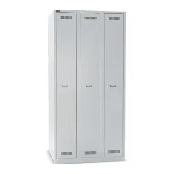 BISLEY LIGHT Kleiderspind 3 Abteile, HxBxT 1.850 x 900 x 500 mm, lichtgrau