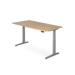 Schreibtisch Office Braun Holz 200 cm - Farbe: Eiche Dekor - Material: Holzwerkstoff - Schreibtisch