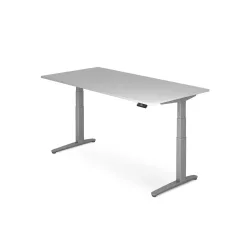 Schreibtisch Office Grau Holz 180 cm - Material: Holzwerkstoff - Schreibtisch