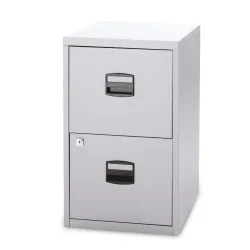 BISLEY Hängeregistraturschrank, 2 Schubladen, silber
