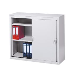 C+P Schiebetürenschrank, HxBxT 1.025 x 1.600 x 400 mm, anthrazitgrau, lichtblau, Ahorn