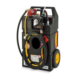 Mobile Tankanlage Benzin-Trolley, 95 l, Elektropumpe 12V, Schlauch 3,2 m