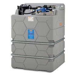 Tankanlage CEMO CUBE Indoor Premium für AdBlue®, 8 m Schlauch, Schlauchaufroller, Zähler K24, B 1200 x T 1800 x H 1800 mm, 2500 l Volumen