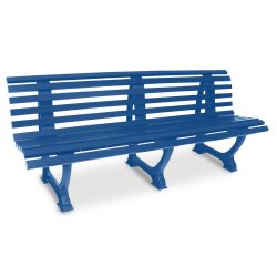 BLOME Sitzbank Genf, Länge 2.000 mm, 3-füssig, blau