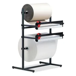 Rocholz Doppel-Schneidständer, mit zwei Schneideinheiten, Rollengewicht max. 130 kg, Schnittbreite 1000 mm
