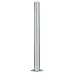 URBANUS Edelstahl-Sperrpfosten, Rundrohr Ø 76 mm mit Rundkopf, zum Aufdübeln
