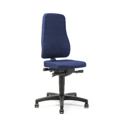 bimos Arbeitsdrehstuhl All-In-One Highline, Stoff, mit Rollen, blau