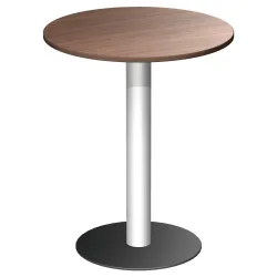 Geramöbel Säulentisch mit Tellerfuss, ØxH 900 x 1.100 mm, Nussbaum