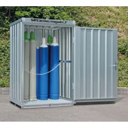SAFE Gasflaschen-Lagercontainer mit Bodenrahmen, HxBxT 2.250 x 1.420 x 1.490 mm