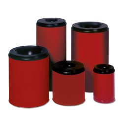 VAR® Sicherheits-Papierkorb, feuersicher, 80 Liter, feuerrot