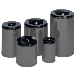 VAR® Sicherheits-Papierkorb, feuersicher, 80 Liter, lichtgrau