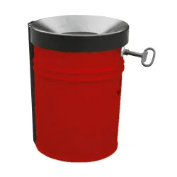 TKG Sicherheits-Papierkorb Flamm-Ex, 24 Liter, lichtgrau