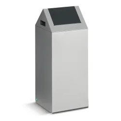 VAR® Wertstoffsammler, 60 Liter, selbstlöschend, Korpus lichtgrau, Deckel eckig/anthrazit