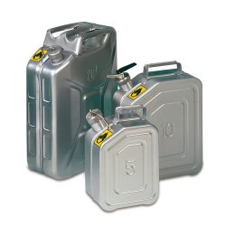 Sicherheitskanister aus Edelstahl, mit Feindosierer, 5 Liter