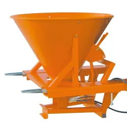 Bauer Streugerät SH, für Stapler, Streubreite bis 9 m, ca. 265 l, bis 500 kg, Stahl, Gelborange