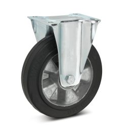 Wicke Bockrolle Elastik-Vollgummi, Alufelge, Ø x Breite 100 x 40 mm, Schraubloch-Ø 9 mm, TK 180 kg