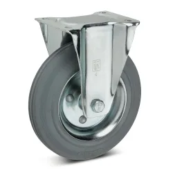Vollgummi-Reifen spurlos, Rad-Ø x Breite 160 x 40 mm, Bockrolle Wicke