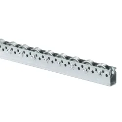 BS ROLLEN Universal-Rollenschiene, Stahlrollen, vielseitige Anwendungen für mittlere Lasten, TK pro Rolle 20 kg, Teilung 100 mm