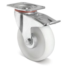 Lenkrolle PP Basic, inkl. Feststeller, spurlos, Ø x Breite 80 x 34 mm, TK 80 kg