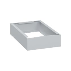 C+P Stahl-Sockel, HxBxT 100 x 300 x 500 mm, lichtgrau