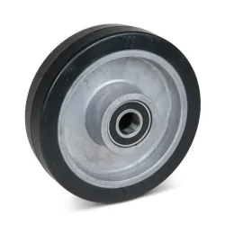 Wicke Vollgummi-Lenkrad, Aluminiumfelge, Einbaulänge 54 mm, ØxB 200 x 50 mm, TK 420 kg