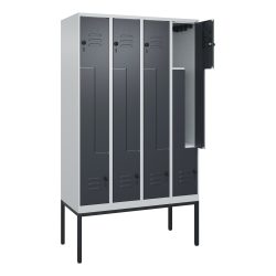 C+P Z-Spind Classic PLUS, Gestell, 8 Abteile, HxBxT 2.120 x 1.200 x 500 mm, lichtgrau, anthrazitgrau, für Vorhängeschloss