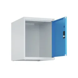 C+P Aufsatzschrank für Kleiderspind Serie Classic PLUS, 1 Abteil Breite 400 mm, lichtgrau, lichtblau, Zylinderschloss