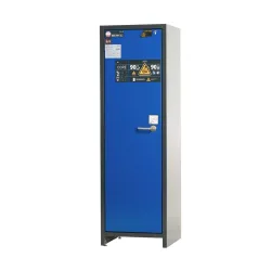 Asecos Akku-Lagerschrank ION-CORE-90 CS 600, 5 Fachböden gelocht + 1 Bodenauffangwanne, B 599 x T 615 x H 1953 mm