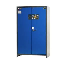 Asecos Akku-Lagerschrank ION-CORE-90 CS 1200, 4 Fachböden gelocht + 1 Bodenauffangwanne, B 1193 x T 615 x H 1953 mm